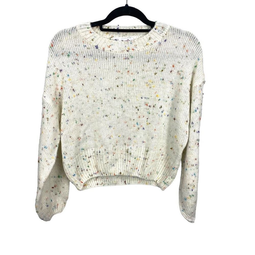 Princess Polly White Speckled Multicolored Sweater